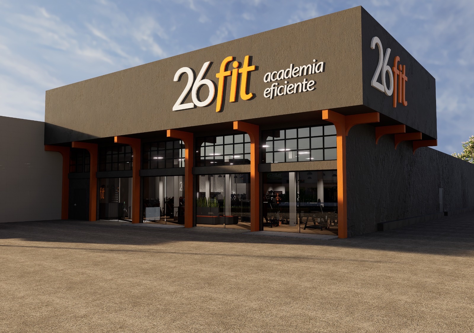 Fachada da 26fit Alvorada - Getúlio Vargas